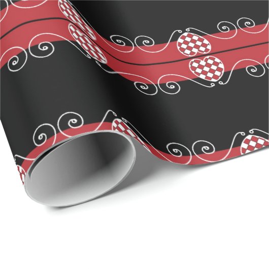 SEAM MATCHES: WrappingPaper für den Valentinherz-K Geschenkpapier (Rolleneckpunkt)