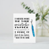 Seam Ripper - Gleicher Fehler zweimal Postkarte (Stehend Vorderseite)