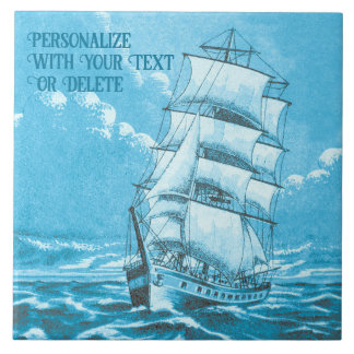 Seaman Nautical Blue Vintag Custom Fliese