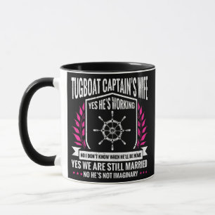 Seaman Sailor Naval Tugboat Captain Ehefrau  Tasse