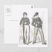 Seamen 1800s postkarte (Vorne/Hinten)
