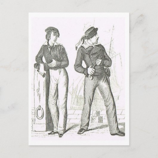 Seamen 1800s postkarte (Vorderseite)