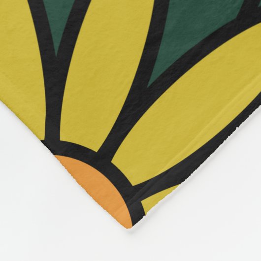 Seamless 70's retro hippie flowers pattern - Vinta Fleecedecke (Ecke)