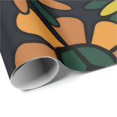 Seamless 70's retro hippie flowers pattern - Vinta Geschenkpapier (Rolleneckpunkt)