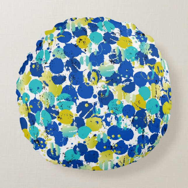 seamless abstract background pattern, with splashe rundes kissen (Vorderseite)