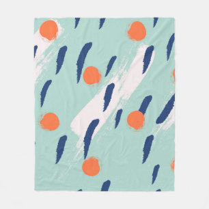 Seamless abstract hand drawn brushstroke shapes pa fleecedecke