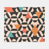 Seamless abstract pattern of geometric shapes. Geo Fleecedecke (Vorderseite (Horizontal))