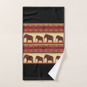 Seamless african ethno design ornamental elephant badhandtuch set (Handtuch)