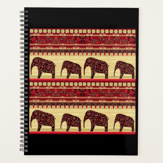 Seamless african ethno design ornamental elephant planer (Vorderseite)