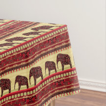 Seamless african ethno design ornamental elephant 