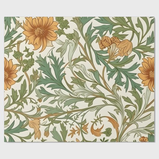 Seamless Arts and Crafts style repeating pattern Geschenkpapier (Flach)