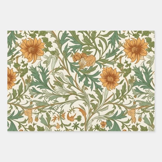 Seamless Arts and Crafts style repeating pattern Geschenkpapier Set (Vorderseite)