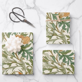 Seamless Arts and Crafts style repeating pattern Geschenkpapier Set