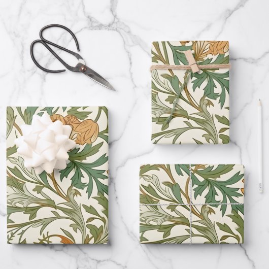 Seamless Arts and Crafts style repeating pattern Geschenkpapier Set (Vorderseite)