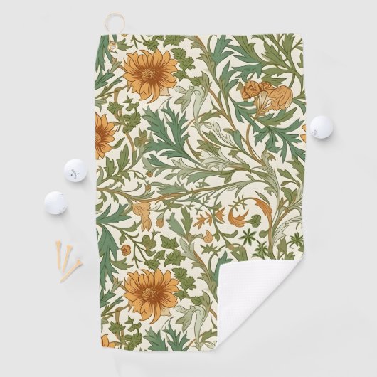 Seamless Arts and Crafts style repeating pattern Golfhandtuch (Insitu)