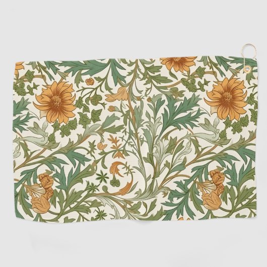 Seamless Arts and Crafts style repeating pattern Golfhandtuch (Horizontal)