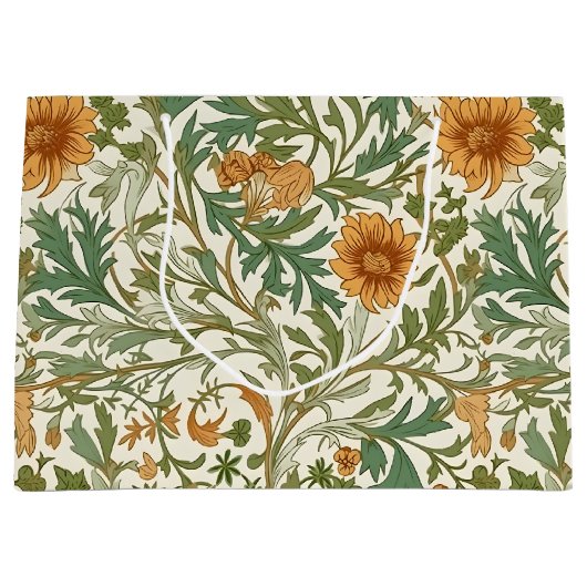 Seamless Arts and Crafts style repeating pattern Große Geschenktüte (Vorderseite)