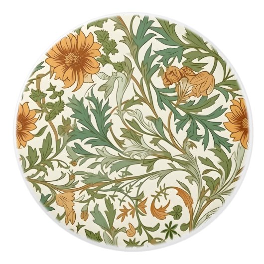 Seamless Arts and Crafts style repeating pattern Keramikknauf (Vorderseite)