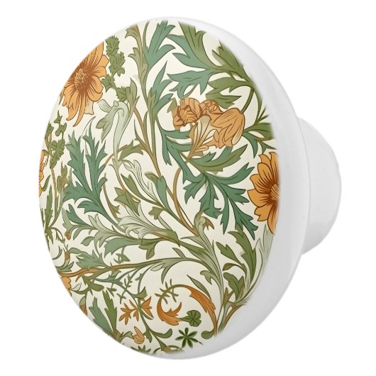 Seamless Arts and Crafts style repeating pattern Keramikknauf (Rechts)