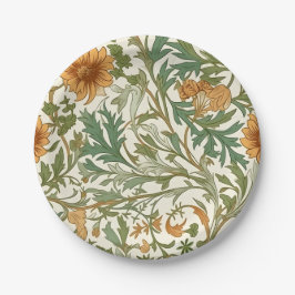 Seamless Arts and Crafts style repeating pattern Pappteller