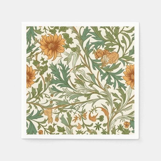 Seamless Arts and Crafts style repeating pattern Serviette (Vorderseite)