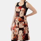 Seamless avant-garde pattern with faces and botany schürze (InSitu)