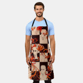 Seamless avant-garde pattern with faces and botany schürze (Getragen)