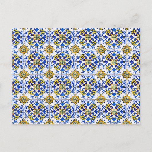 Seamless Azulejo Art Postkarte (Vorderseite)