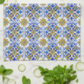 Seamless Azulejo Art Tile Geschirrtuch (Gefaltet)