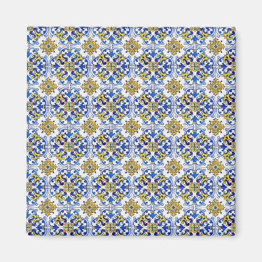Seamless Azulejo Art Tile Magnet (Vorne)