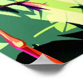 Seamless background floral pattern. Tropical leave Poster (Ecke)