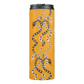 Seamless background of creeping decorative snakes thermosbecher (Rückseite)