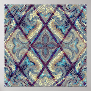 Seamless background pattern. Mosaic art pattern of Poster