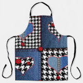 Seamless background pattern. Patchwork of denim fa Schürze (Vorderseite)