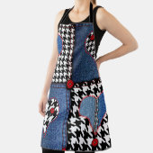 Seamless background pattern. Patchwork of denim fa Schürze (InSitu)