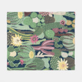 seamless background with cactus fleecedecke (Vorderseite (Horizontal))