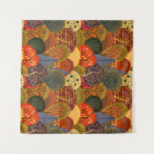 Seamless background with stylized autumn trees. Fo Wandteppich (Vorderseite (Horizontal))