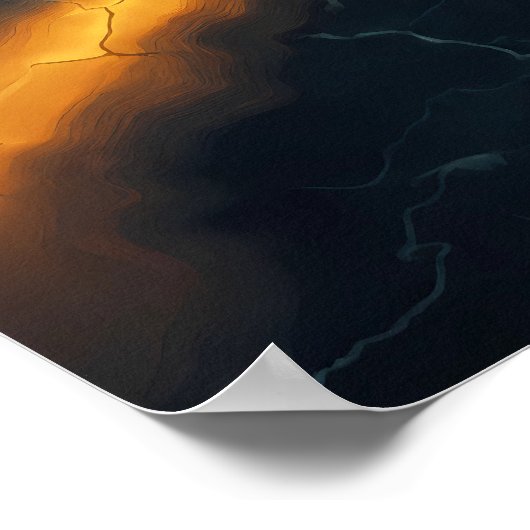 Seamless Backlit Obsidian Smoke Fabric Pattern Poster (Ecke)