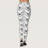 Seamless Black and White Pattern Leggings (Rückseite)