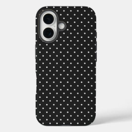 Seamless black and white polka dot pattern  iPhone 16 hülle