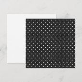 Seamless black and white polka dot pattern  dankeskarte (Vorne/Hinten)