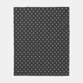 Seamless black and white polka dot pattern fleecedecke (Vorderseite)