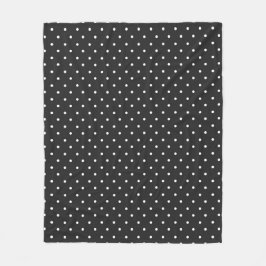 Seamless black and white polka dot pattern  fleecedecke