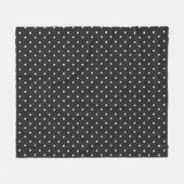 Seamless black and white polka dot pattern  fleecedecke (Vorderseite (Horizontal))