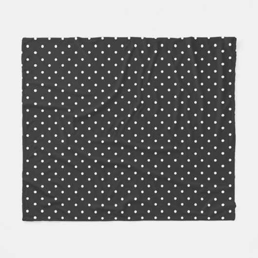 Seamless black and white polka dot pattern  fleecedecke (Vorderseite (Horizontal))