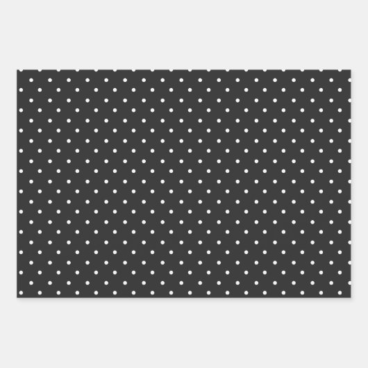 Seamless black and white polka dot pattern  geschenkpapier set (Vorderseite)