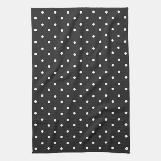 Seamless black and white polka dot pattern  geschirrtuch (Vertikal)