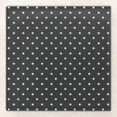 Seamless black and white polka dot pattern  glasuntersetzer (Vorderseite)