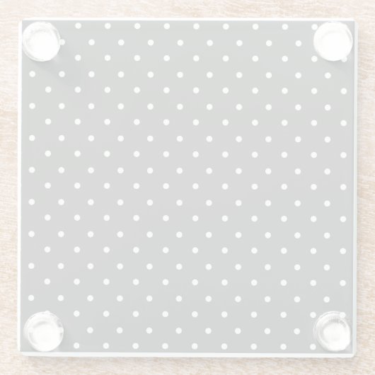 Seamless black and white polka dot pattern  glasuntersetzer (Rückseite)