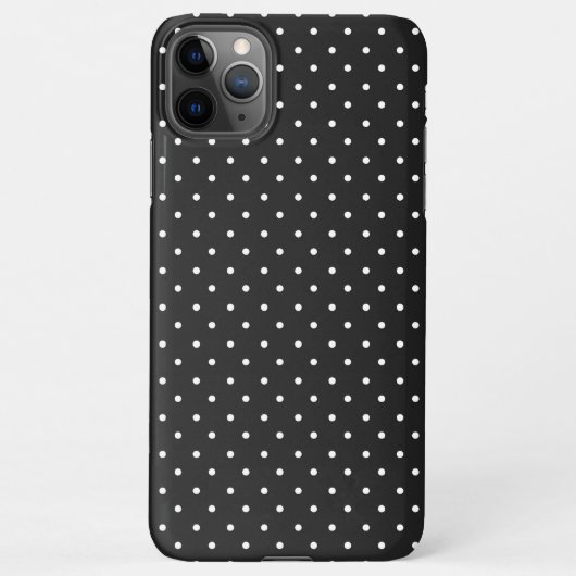 Seamless black and white polka dot pattern  iPhone hülle (Rückseite)